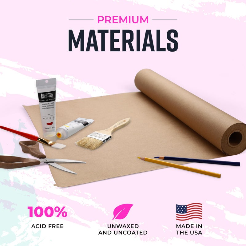 Bryco Goods Jumbo Kraft Paper Roll - Brown - 18" x 2100" (175') - USA Made - Suitable for Packing - Moving - Shipping - Crafts - Wall Art - Bulletin Boards - Floor Covering - Table Runner - Image 2